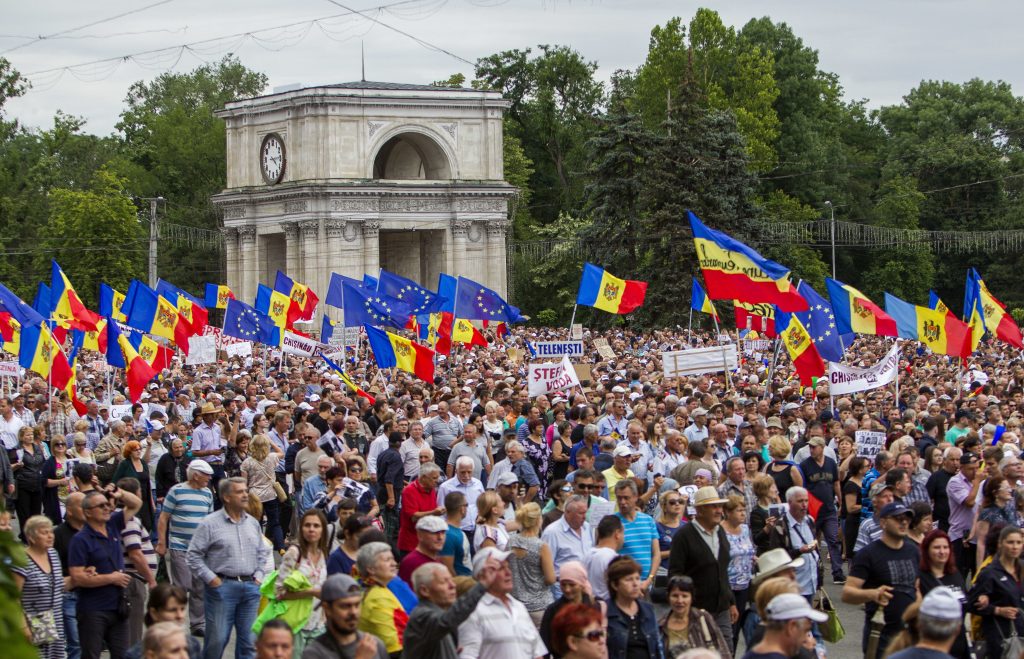 Protest against annulment of Mayoral Elections in Chisinau
