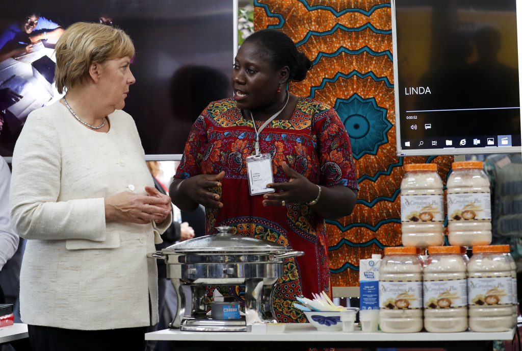 German Chancellor Angela Merkel visits Ghana
