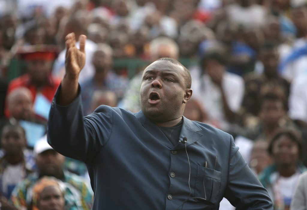 Former Congo opposition leader Jean-Pierre Bemba arrives in Kinshasa