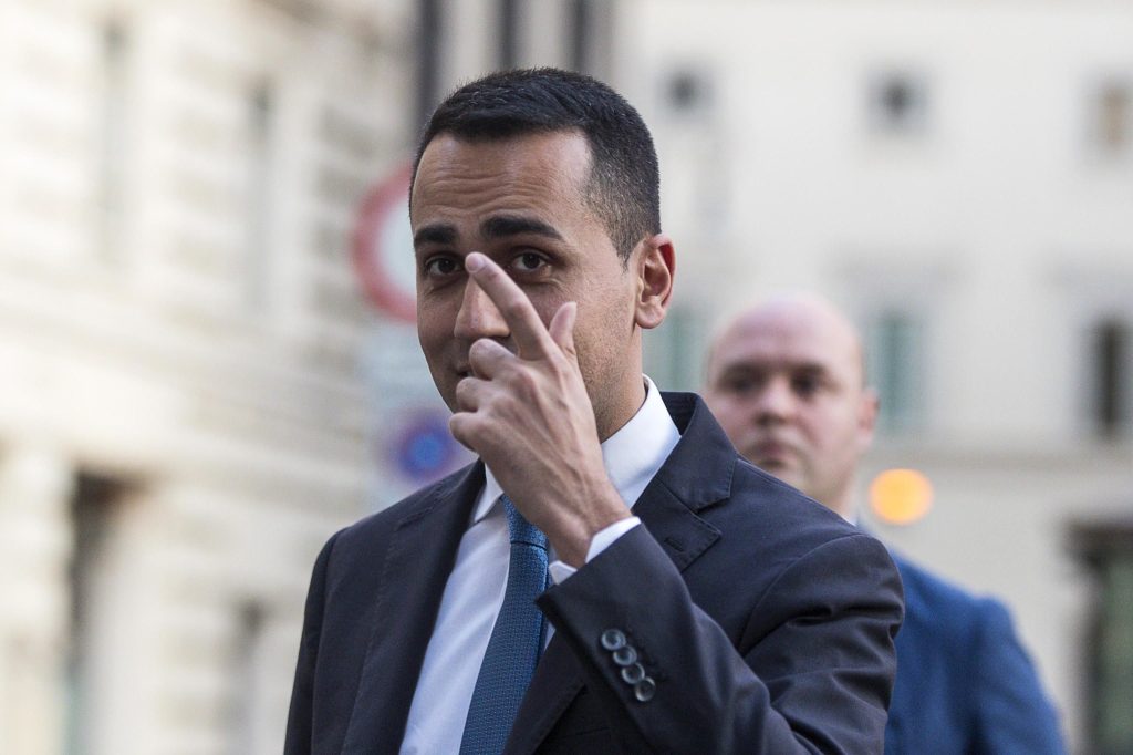 Five Star Movement (M5S) leader Luigi Di Maio