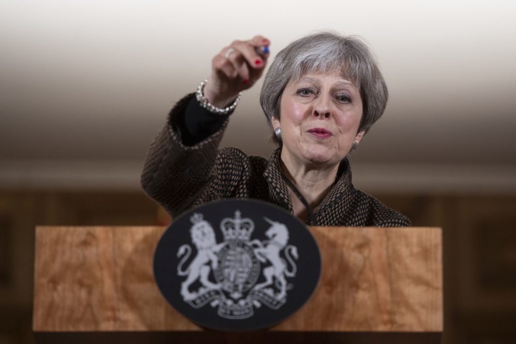 British Prime Minister Theresa May statement on Brexit