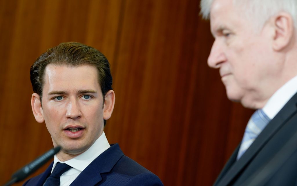 German Interion Minister Seehofer meets Austrian Chancellor Kurz in Berlin