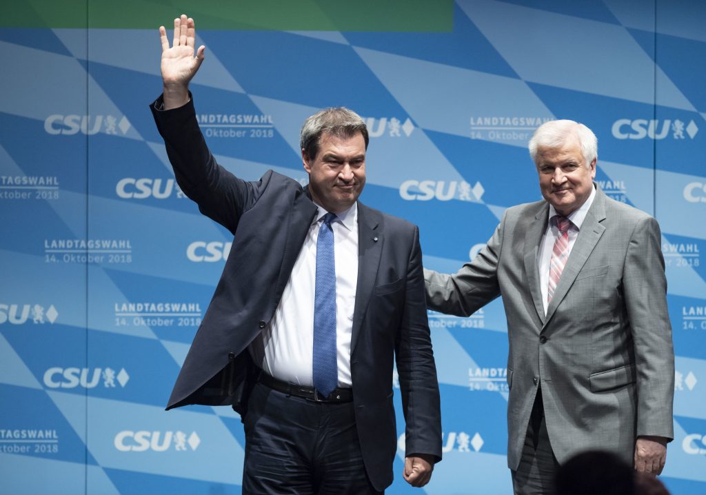 Christian Social Union (CSU) election campaign rally