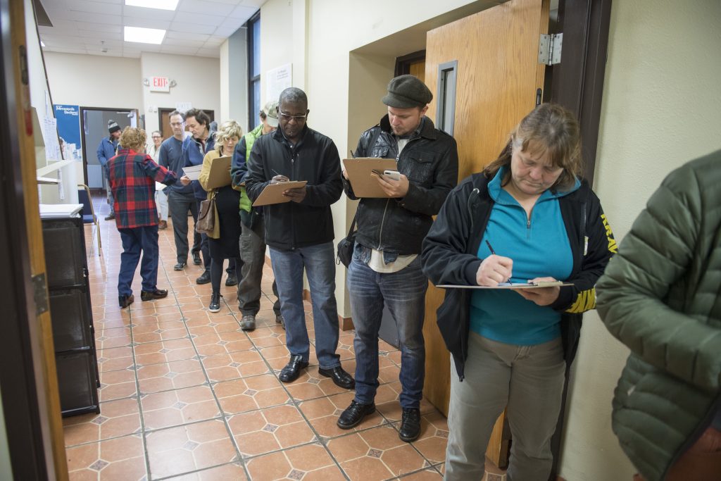 Early voters cast ballots in the 2018 mid-term elections