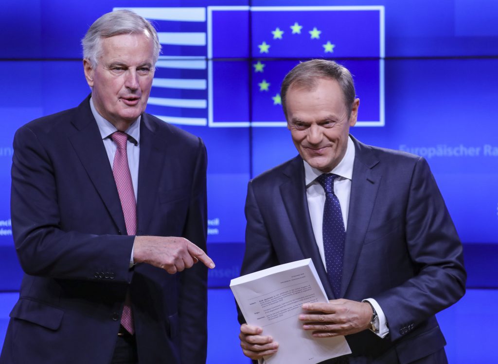Draft Brexit withdrawal agreement handover at European Union