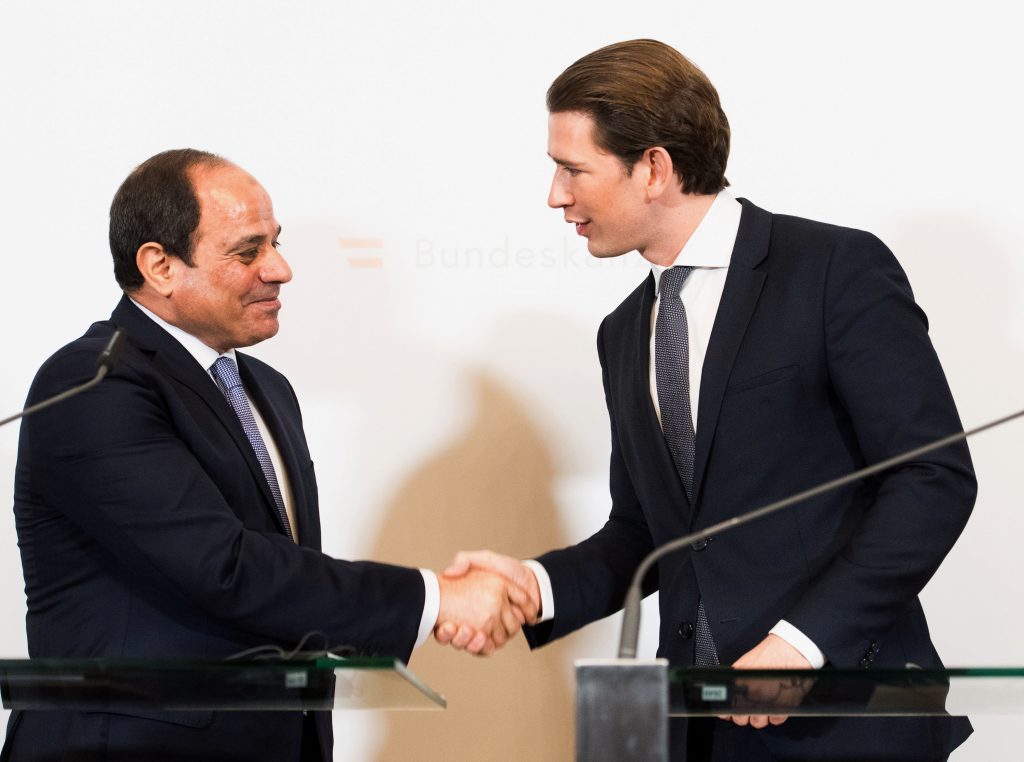 Egyptian President Abdel Fattah Al-Sisi visits Austria