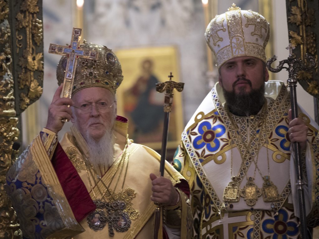 The ceremony of the Tomos of autocephaly for newly elected the head of Ukraine Orthodox Church in Istanbul