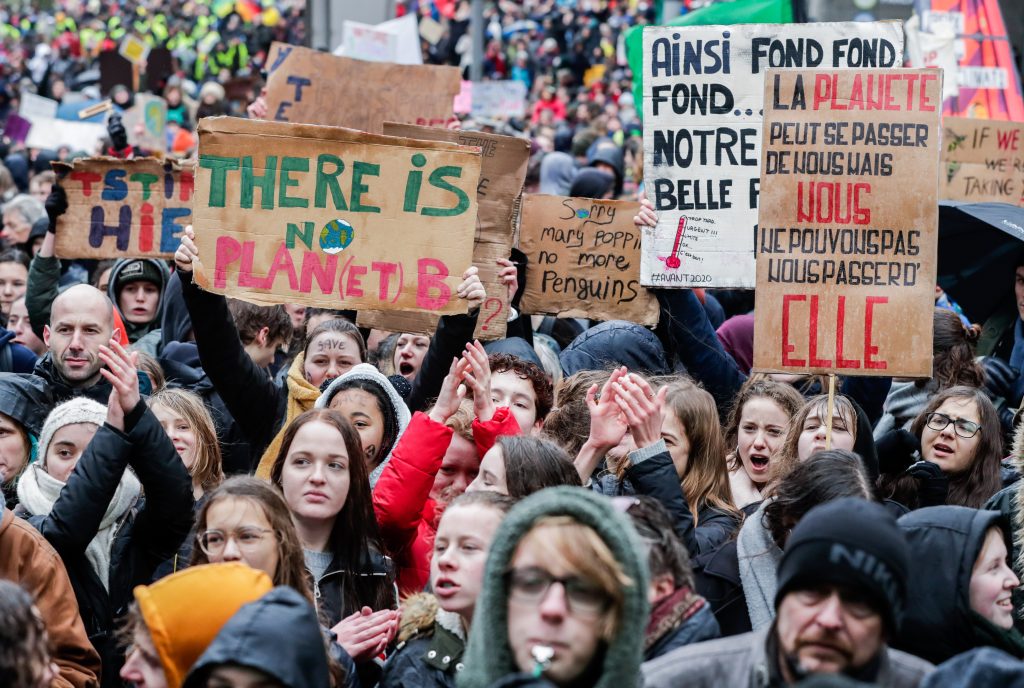 Protest for the climate in Brussels
