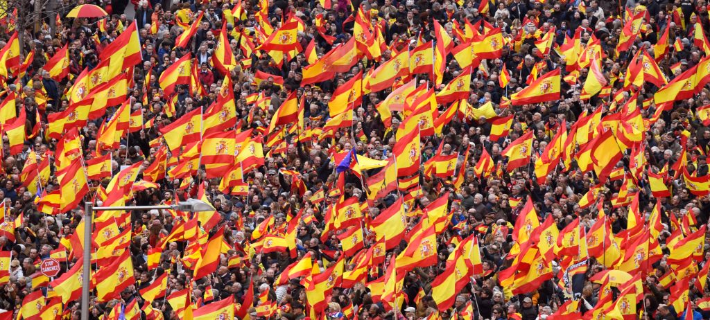 Spanish opposition parties hold demonstration for general election