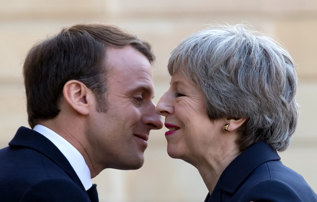 British Prime Minister Theresa May in Paris
