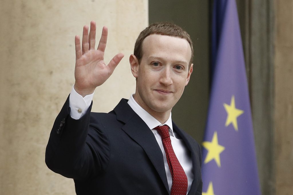 CEO and co-founder of Facebook Mark Zuckerberg in Paris