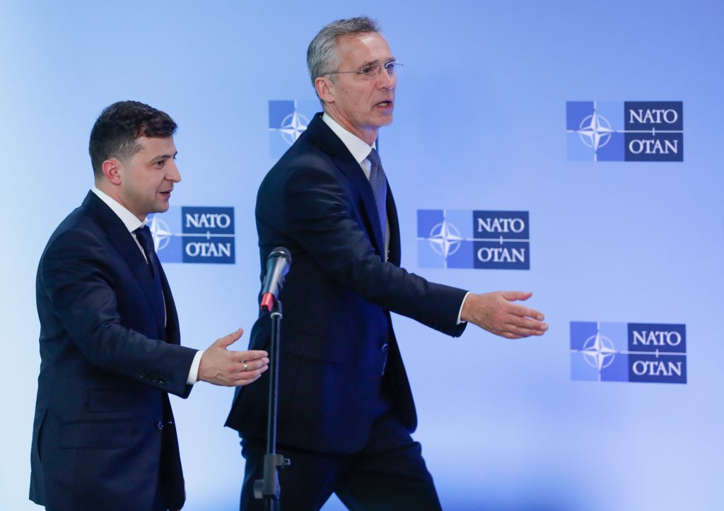 Ukrainian President Volodymyr Zelensky in Brussels