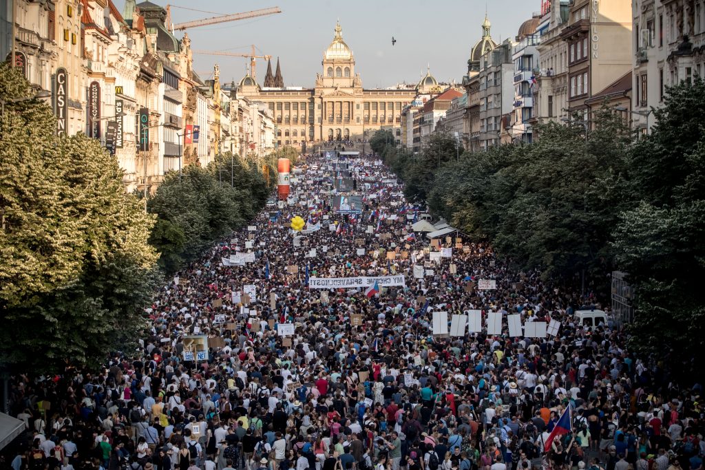 Czechs protest against Prime Minister Babis in Prague