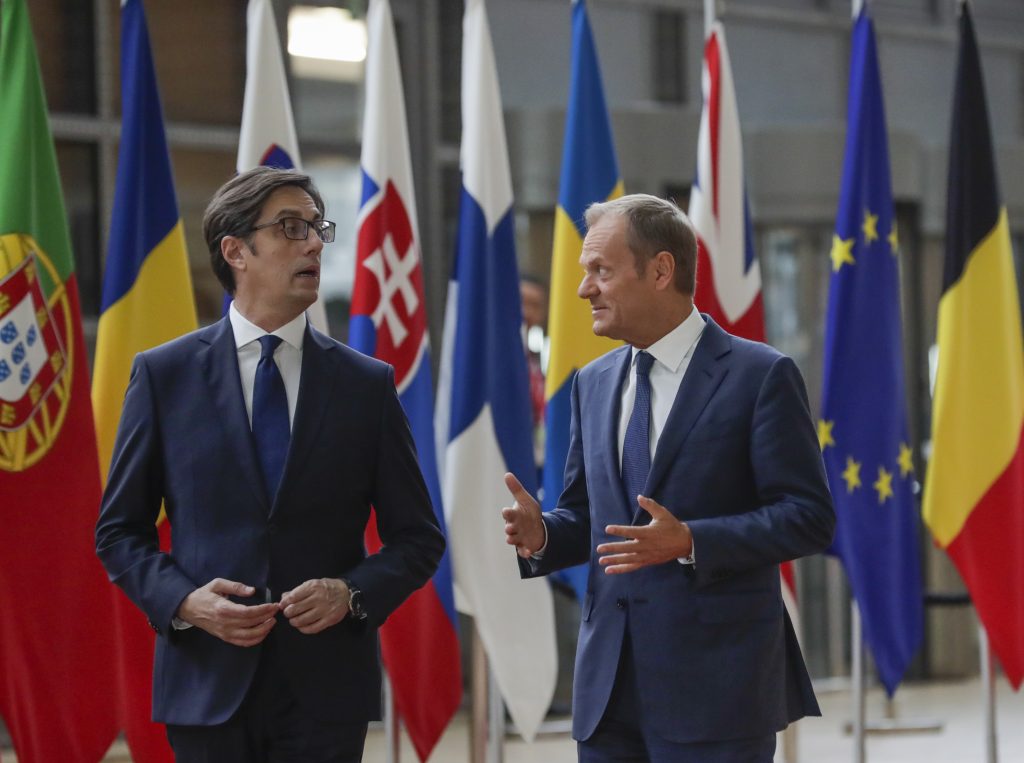 North Macedonia’s President Pendarovski visits EU council