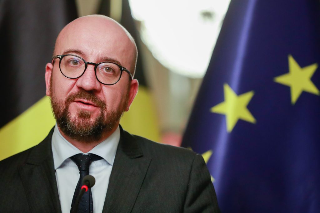 Belgian Prime Minister Charles Michel conference