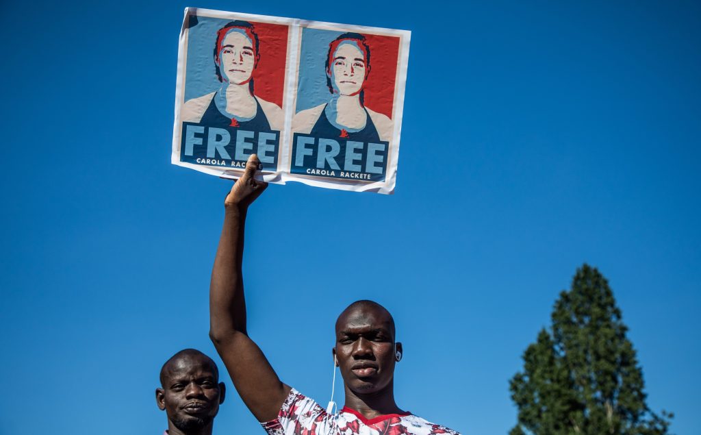 Demonstration against the criminalization of the migrants