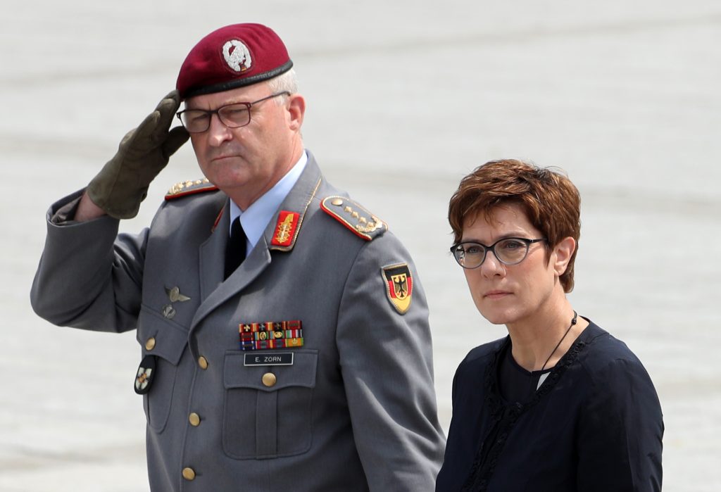 Recruits of German armed forces attend celebratory pledge