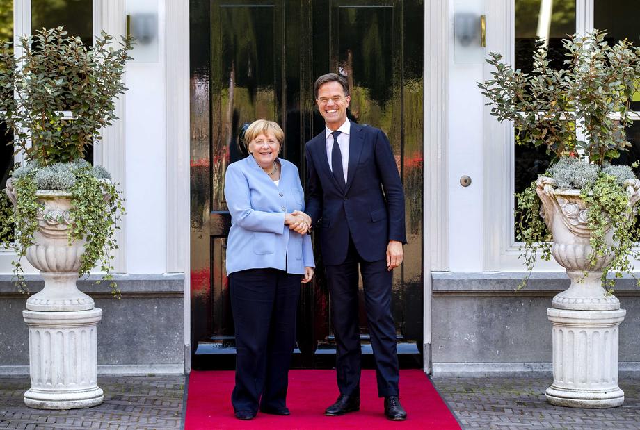 German Chancellor Angela Merkel  in The Hague