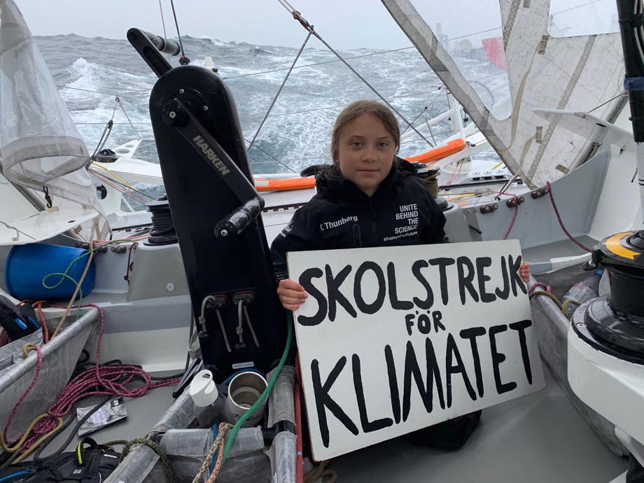 Climate activist Greta Thunberg sails to New York for UN climate summit