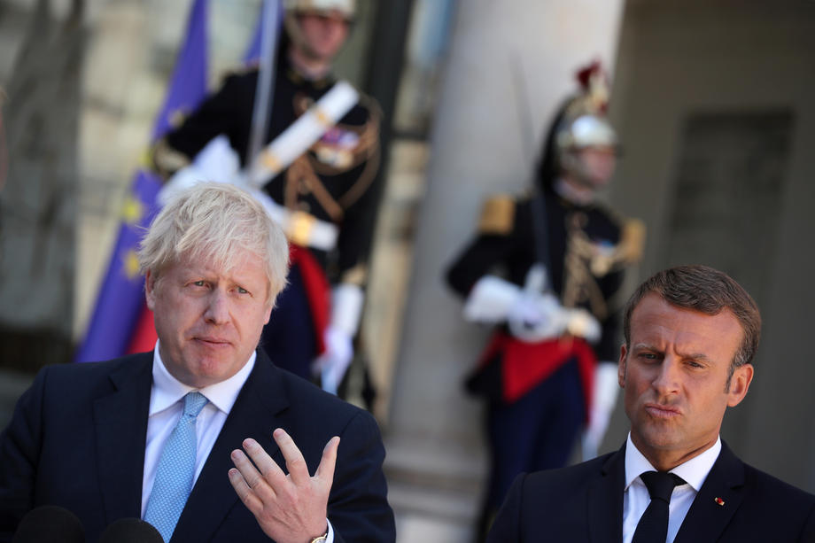 British Prime Minister Boris Johnson visit in Paris