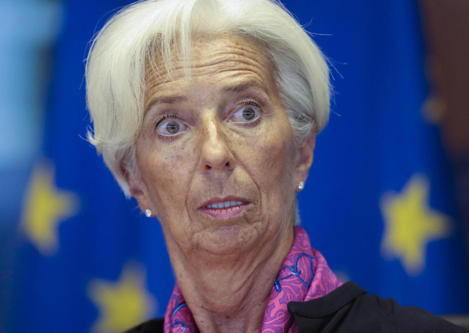 Candidate for European Central Bank president, Christine Lagarde in Brussels