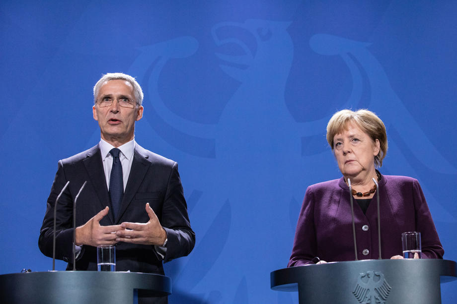 Chancellor Merkel meets NATO Secretary General Stoltenberg in Berlin