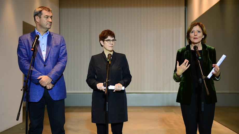 Press conference after a meeting of coalition committee in Berlin