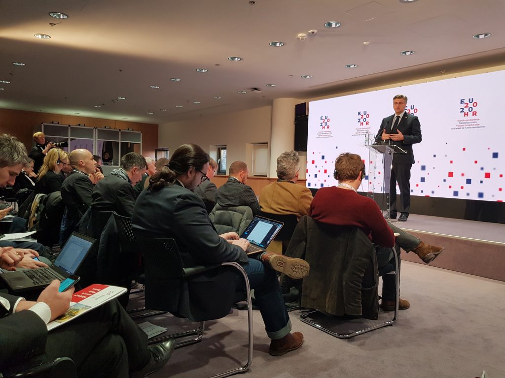Plenkovic speaks to journalists