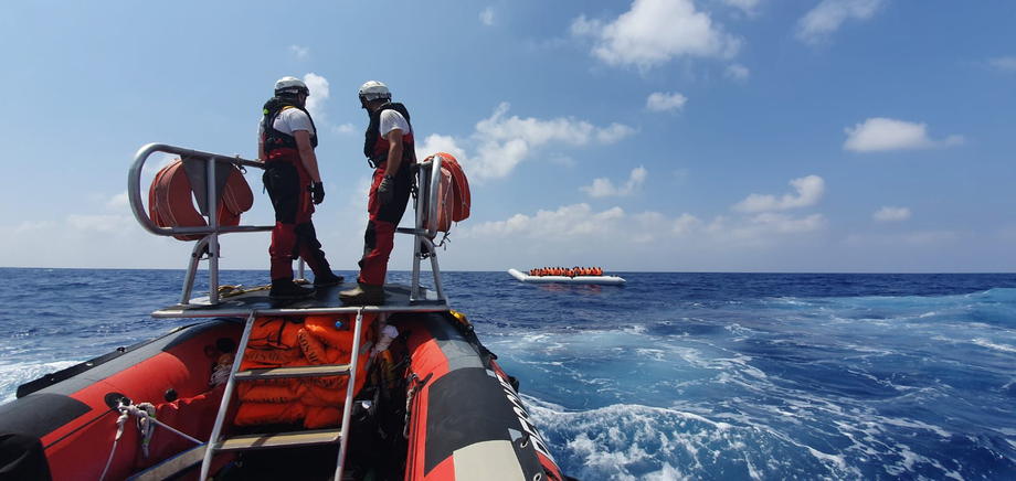NGO vessels rescue migrants at Mediterranean