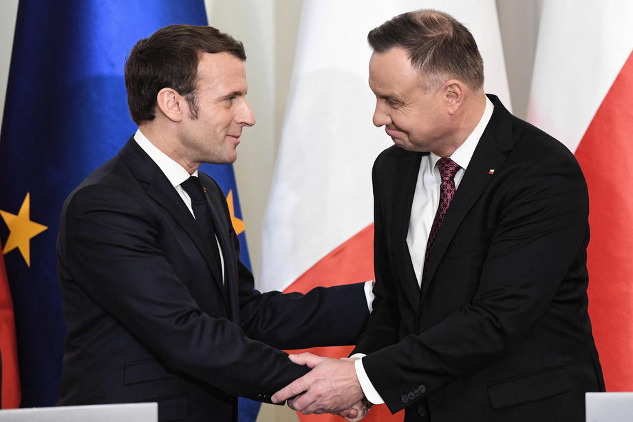 French President Emmanuel Macron visits Poland