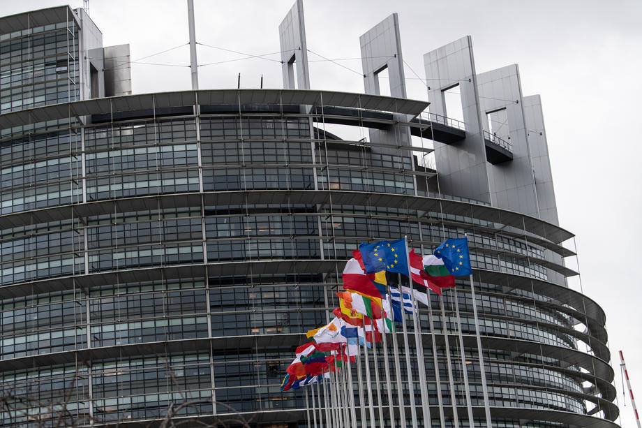 European Parliament building in Strasbourg