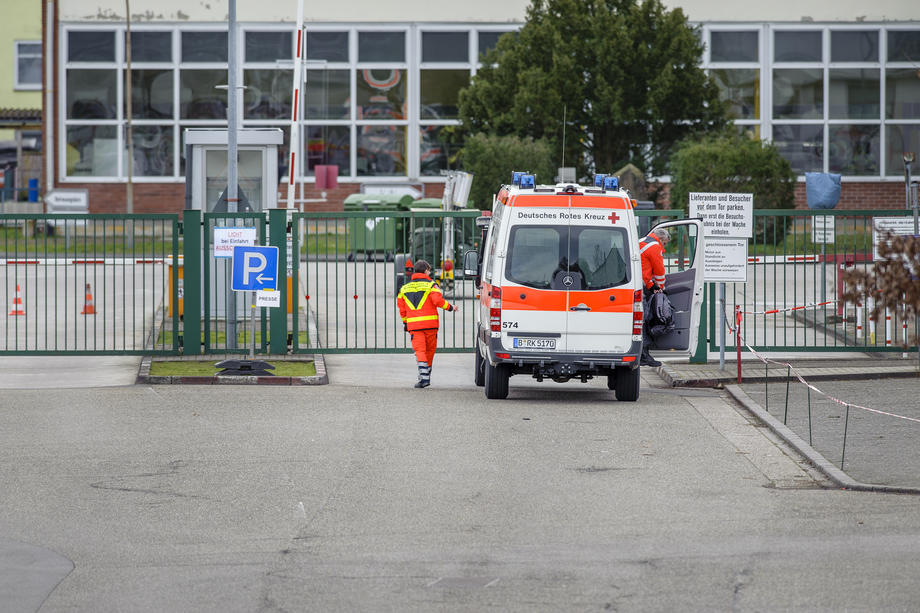 Germans leave quarantine at Suedpfalz military base in Southern Germany
