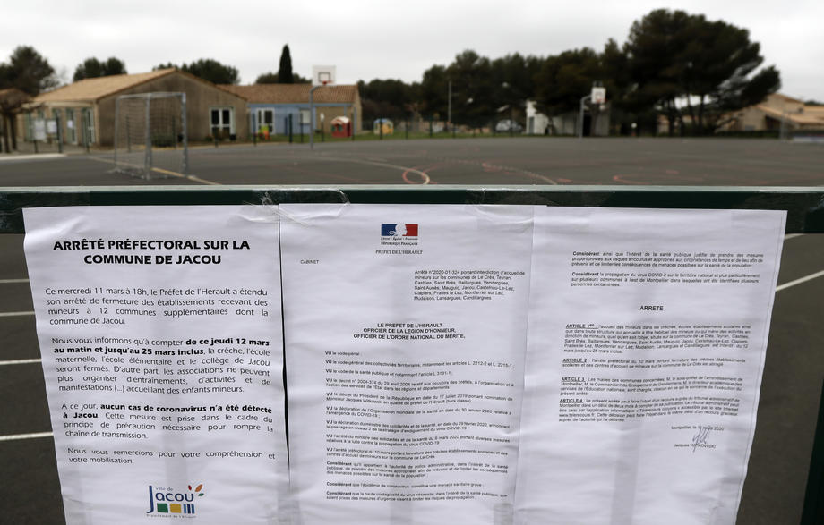 Schools are closed east of Montpellier