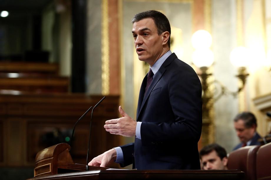 Spanish PM Pedro Sanchez explains the situation on coronavirus at Lower Chamber