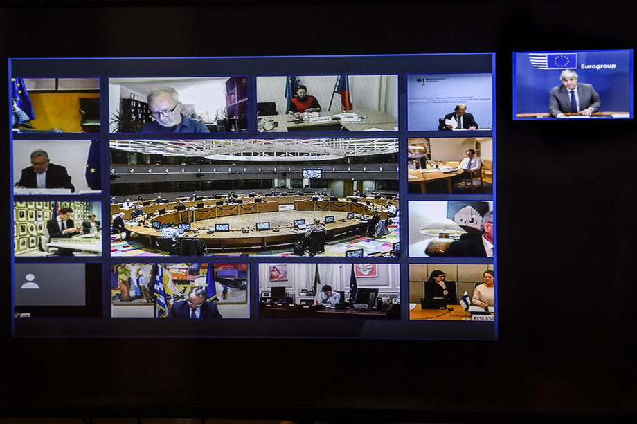 EU Eurogroup President Mario Centeno appeals to EU finance ministers to back a financial plan in fight against Coronavirus