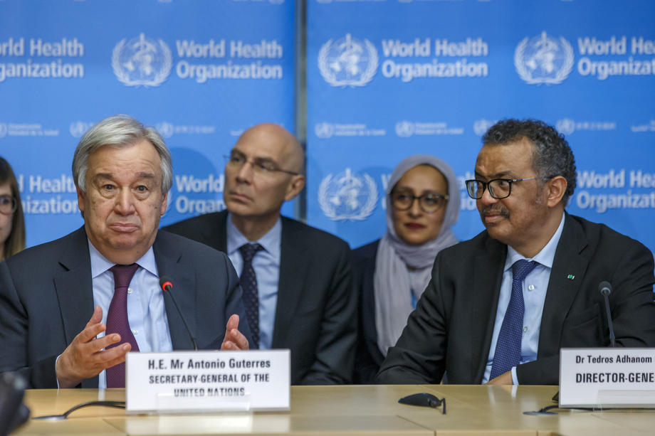Meeting on COVID-19 coronavirus at WHO headquarters in Geneva