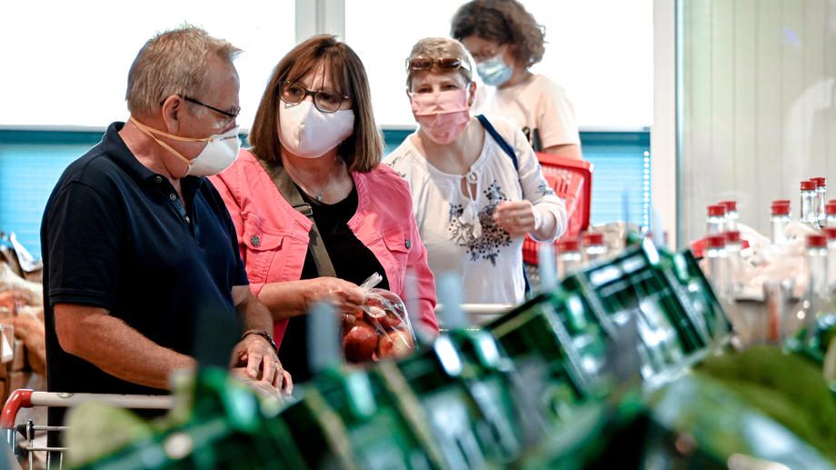 Shopping amid coronavirus restrictive measures