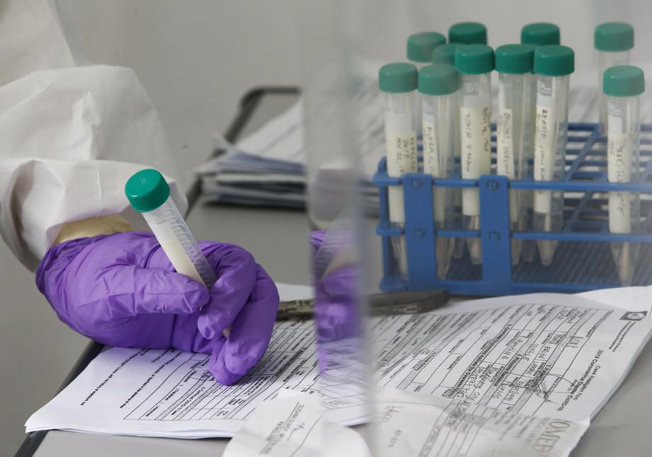 Health sector workers undergo COVID-19 testing amid coronavirus pandemic