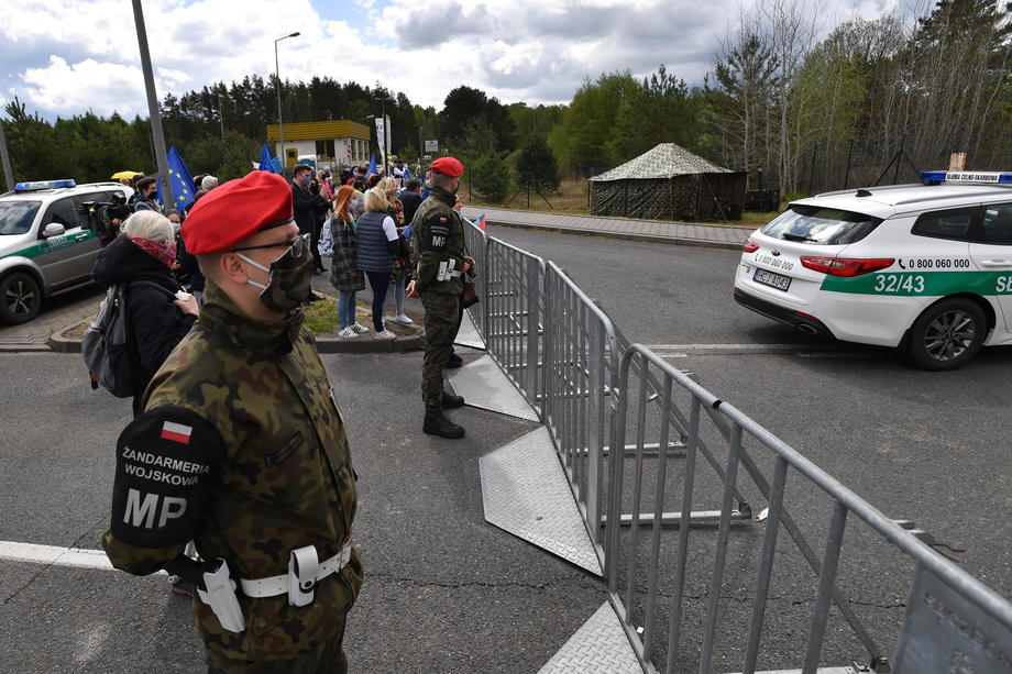 Protest of the inhabitants of the Polish-German borderland in Lubieszyn
