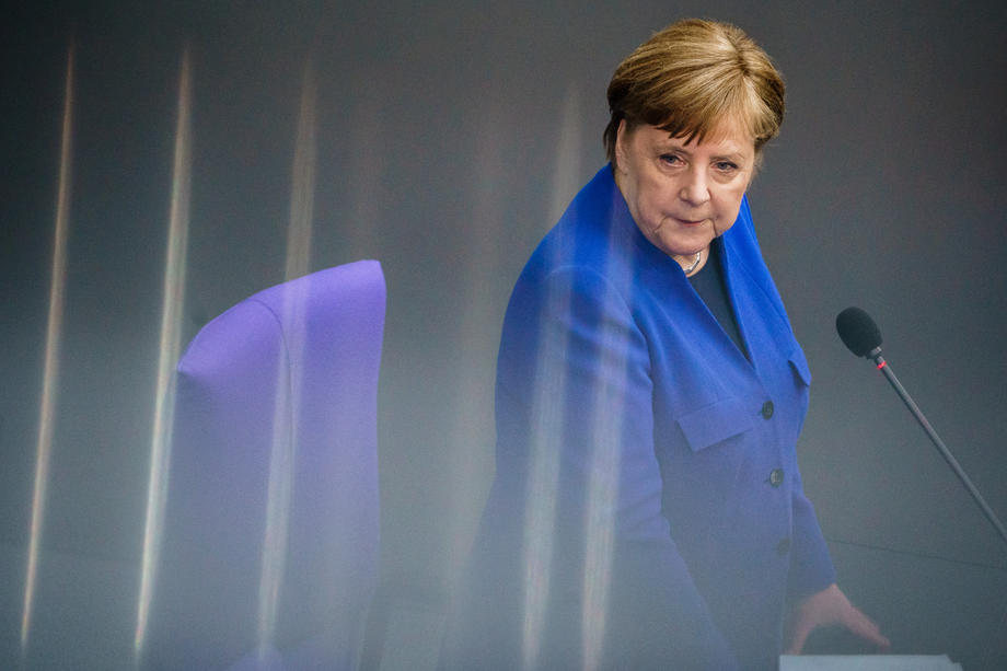 German Bundestag Q&A session with Chancellor Merkel