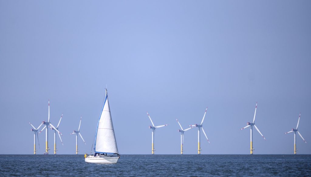 Offshore-Windpark Nordergruende in the North Sea