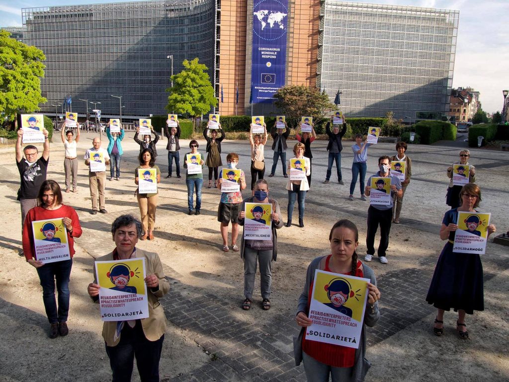 Translators protest