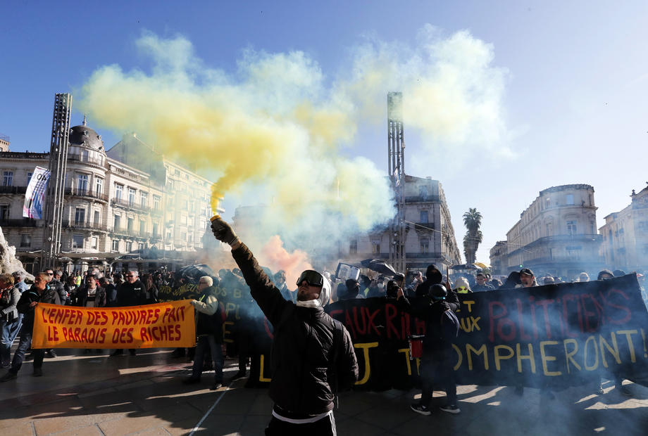 Yellow Vests protest in Montpellier