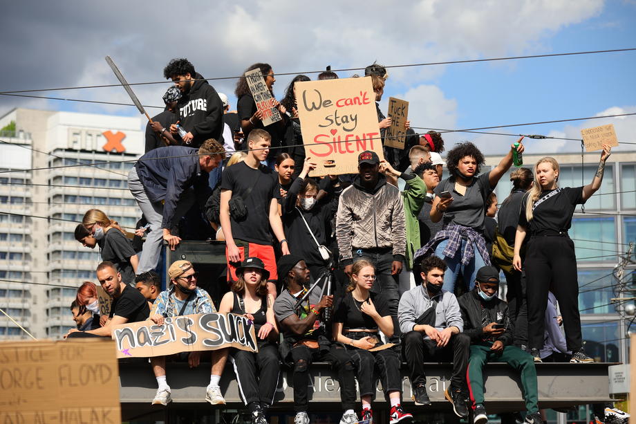Protest over George Floyd death in Berlin