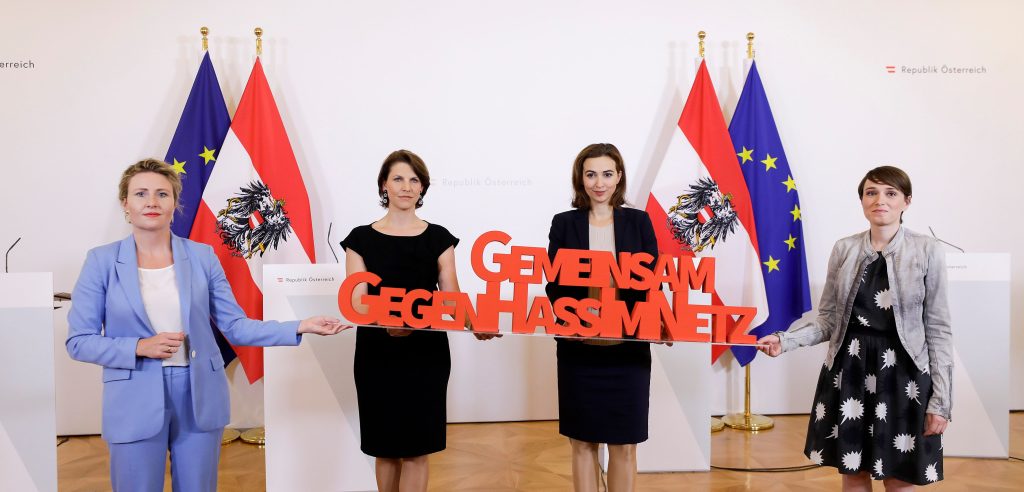 Pressekonferenz „Gemeinsam gegen Hass im Netz“