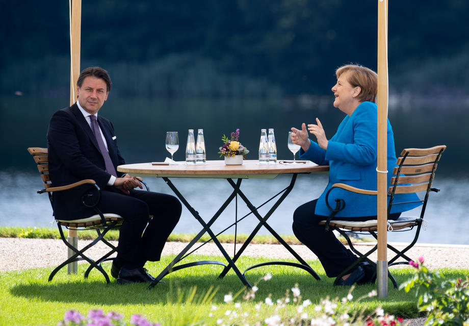German Chancellor Merkel meets Italian Prime Minister Conte