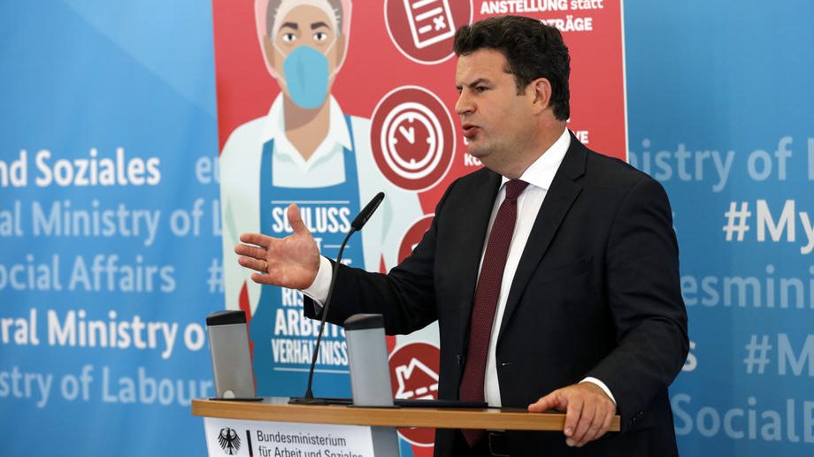 German Labour and Social Affairs Minister press conference on a tighter health and safety programme in the meat industry