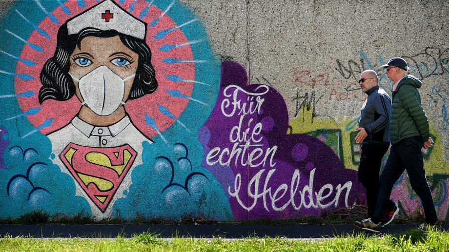 Coronavirus graffiti in Hamm