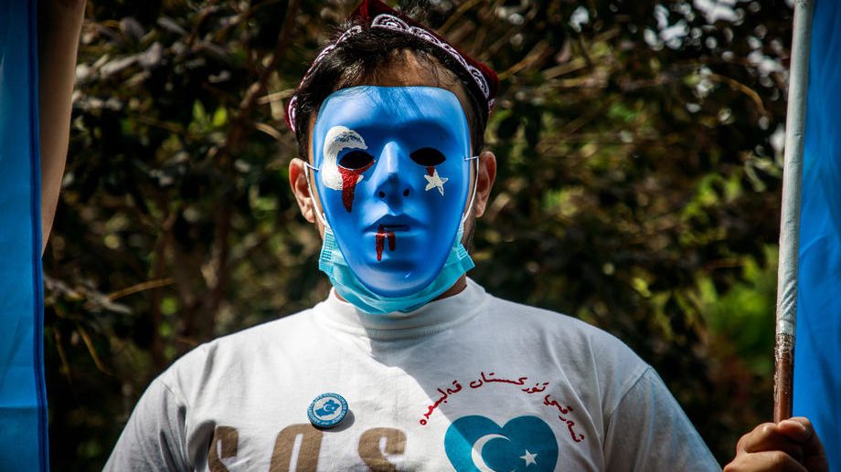 Uyghurs supporters protest in Paris