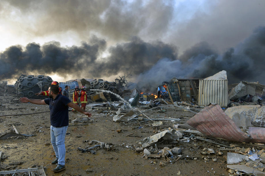 Large explosion in harbor area rocks Lebanon